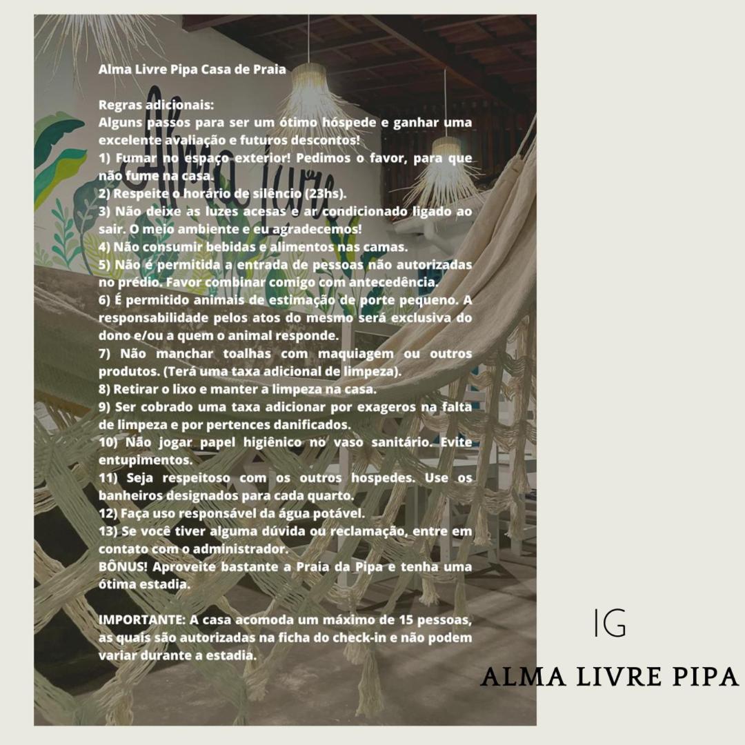 Alma Livre - Quartos No Centro De Pipa - * Praia de Pipa